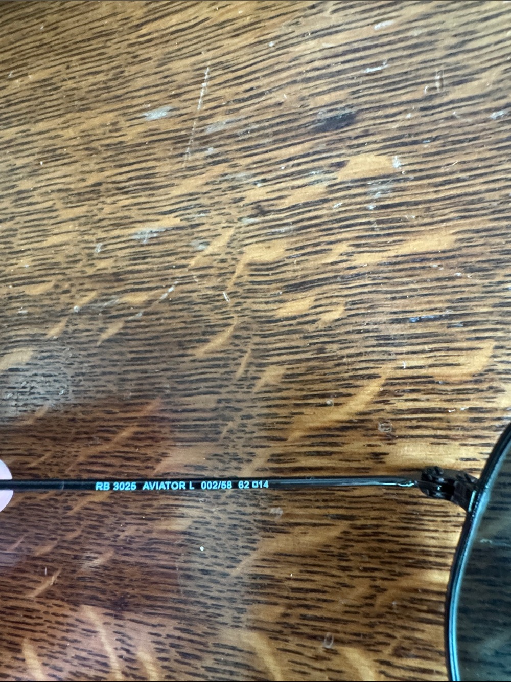 Ray-Ban Black Aviator Sunglasses with Black Case size 62 - Picture 2 of 6